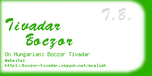 tivadar boczor business card